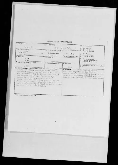 First page of 1961.06 - 8691128 - 3945N 12733W (PACIFIC)