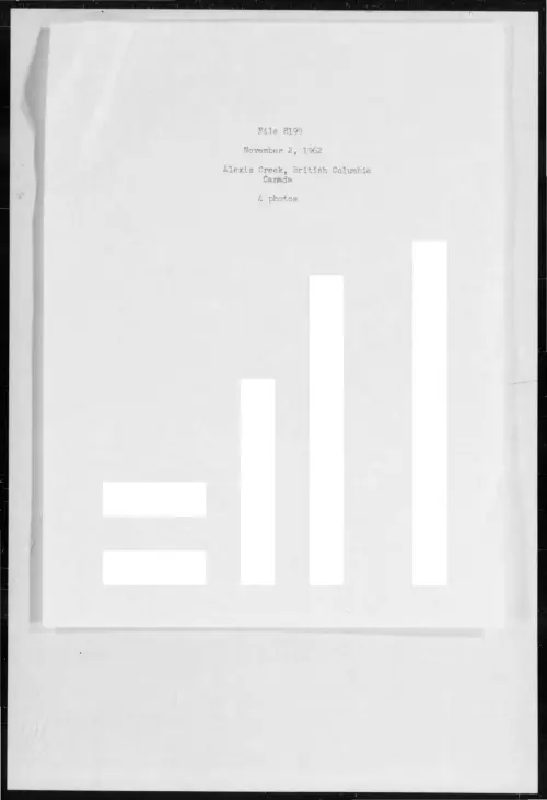 First page of 1962-11-6977233-AlexisCreek-BritishColumbiaCanada-8199-