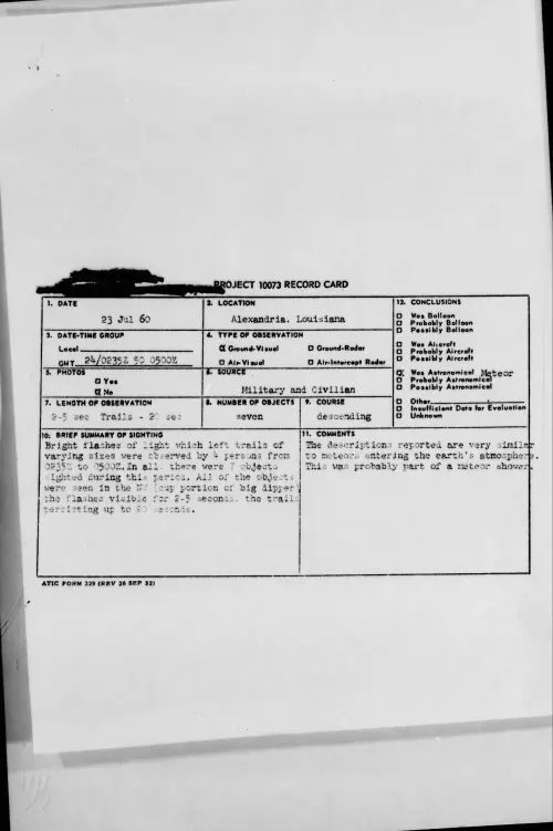 First page of 1960.07 - 7818315 - Alexandria, Louisiana