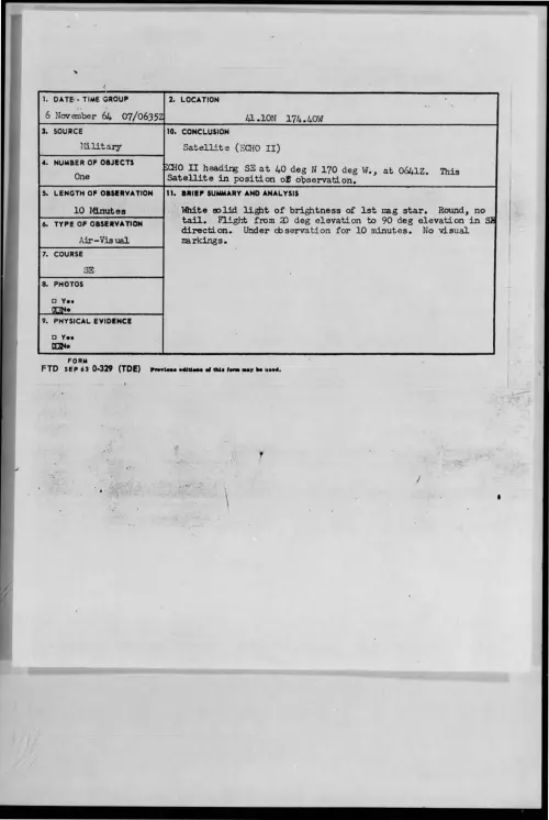 First page of 1964-11-8721783-41-10N174-40W