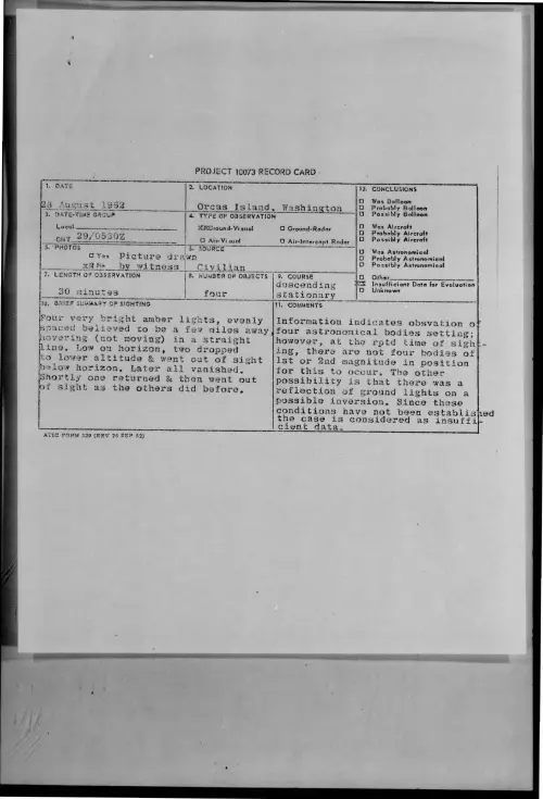 First page of 1962-08-8723130-OrcasIsland-Washington
