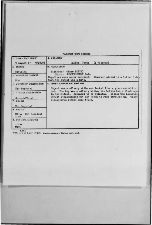 First page of 1967-08-7403141-Dallas-Texas