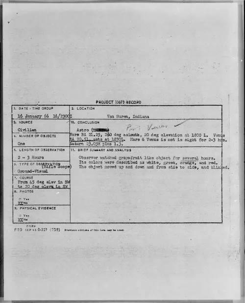 First page of 1966-01-8722551-VanBuren-Indiana