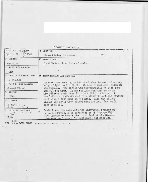 First page of 1967-01-8542365-HowardLake-Minnesota