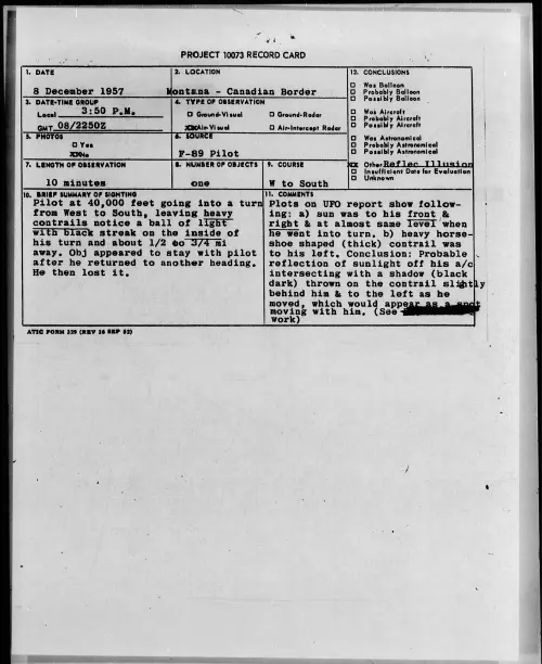 First page of 1957.12 - 6969399 - Montana - Canadian Border