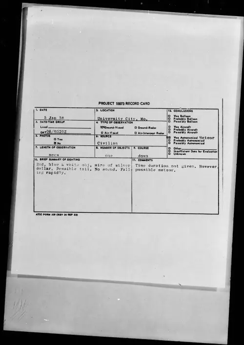 First page of 1958.01 - 6972672 - University City, Mo