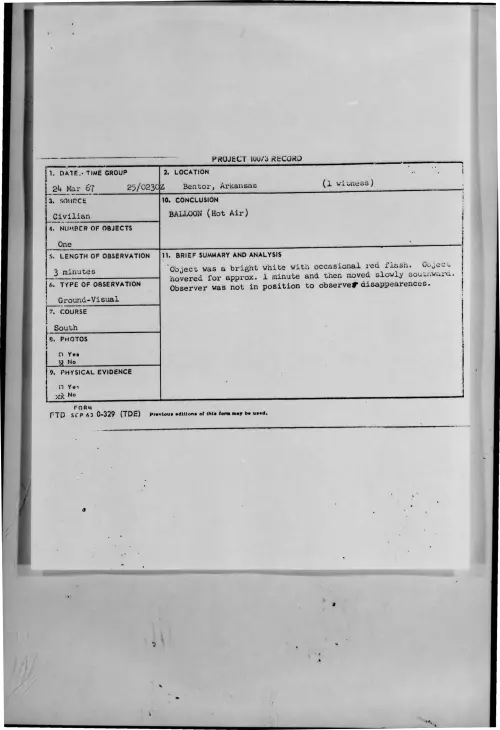 First page of 1967-03-7467329-Bentor-Arkansas
