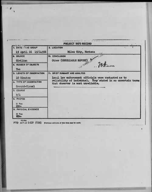 First page of 1966-04-7102992-MilesCity-Montana