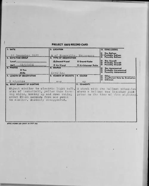 First page of 1957.11 - 6782648 - S Of Knoxville, Tennessee