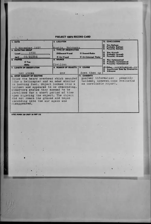 First page of 1957.11 - 7230914 - Scotia, Nebraska