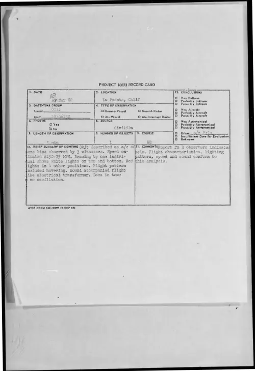First page of 1962-03-8645988-LaPuente-Calif