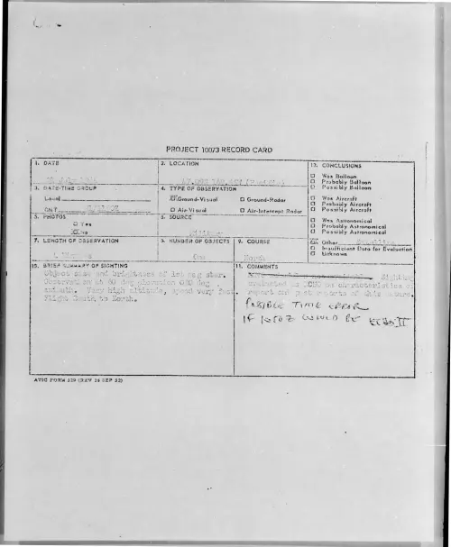 First page of 1964-07-8727657-47-09N169-55W-Pacific-