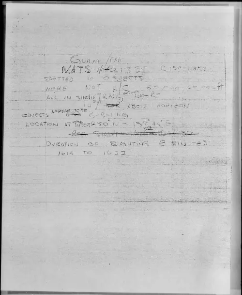 First page of 1965-11-8681296-25-04N138-44E-Pacific-