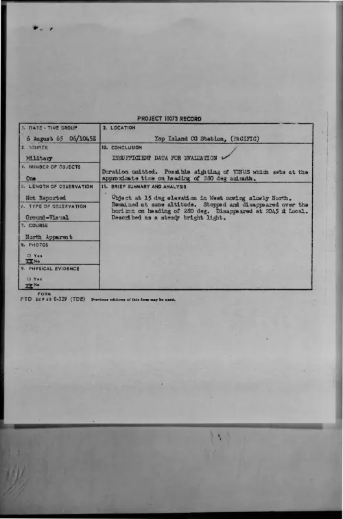 First page of 1965-08-7471857-YapIslandCGStation--Pacific-