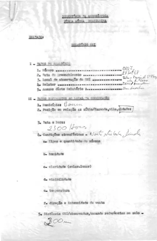 First page of BrazilianUFOFiles - CASO SIOANI 7 Caso SIOANI 007