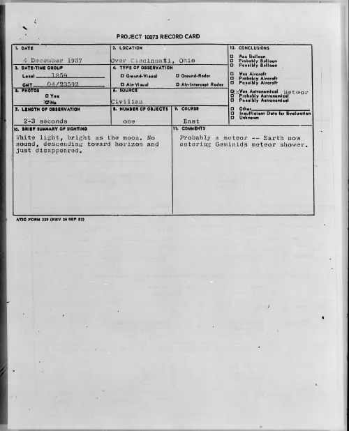 First page of 1957.12 - 6967737 - Over Cincinnati, Ohio
