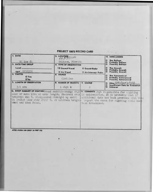 First page of 1961-11-8698064-OLDTOWN-Florida