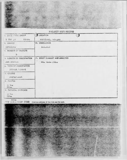 First page of 1952-07-7481423-Portland-Oregon