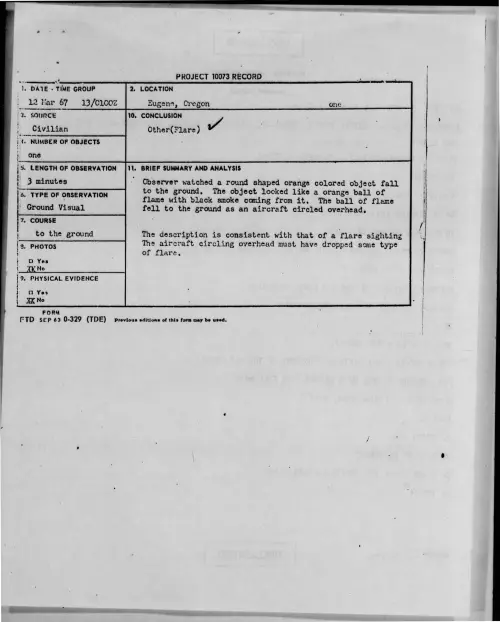 First page of 1967-03-7460809-Eugene-Oregon