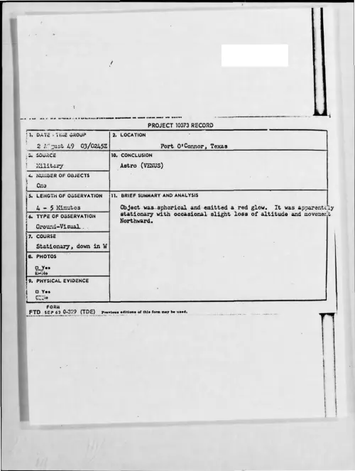 First page of 1949-08-6311501-PortOConnor-Texas