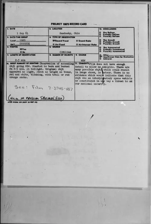 First page of 1961-09-8301222-Sandusky-Ohio