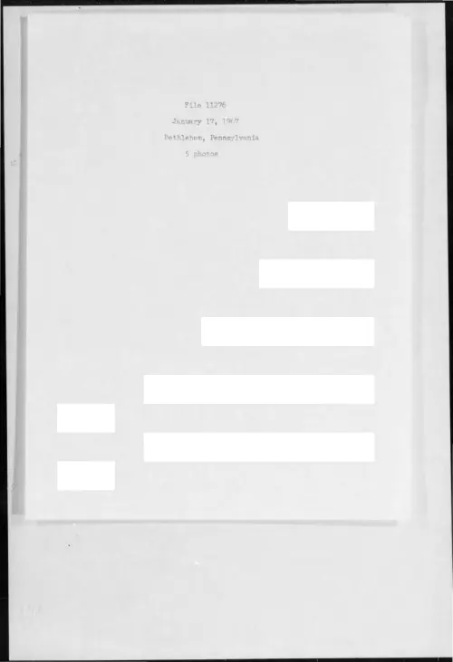 First page of 1967-01-6979168-Bethlehem-Pennsylvania-11276-
