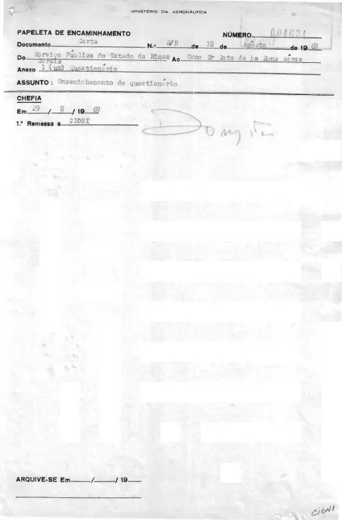 First page of BrazilianUFOFiles - CASO SIOANI 78 Caso SIOANI 078