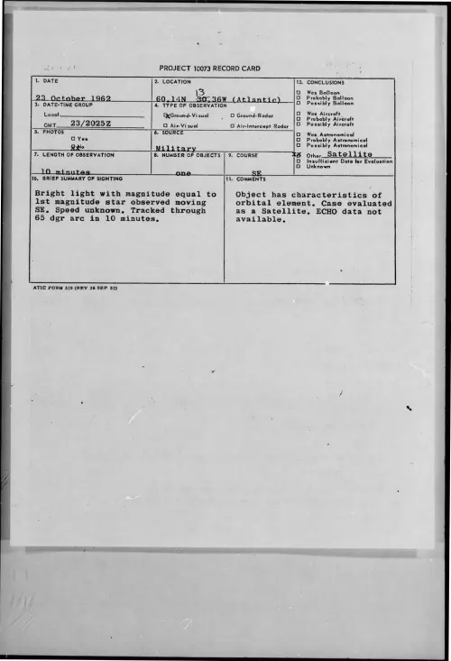 First page of 1962-10-9316064-60-14N13-36W-Atlantic-