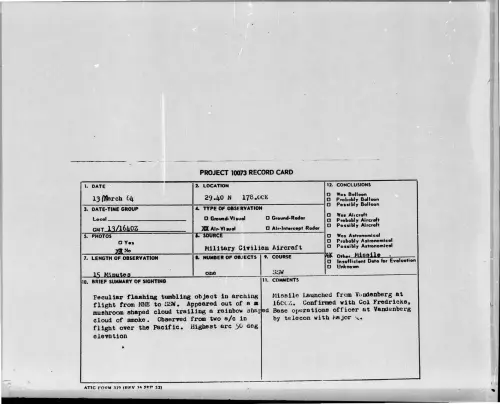 First page of 1964-03-8688464-29-40N178-00E