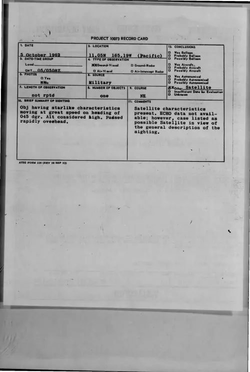 First page of 1962-10-8725960-11-05N165-19W-Pacific-