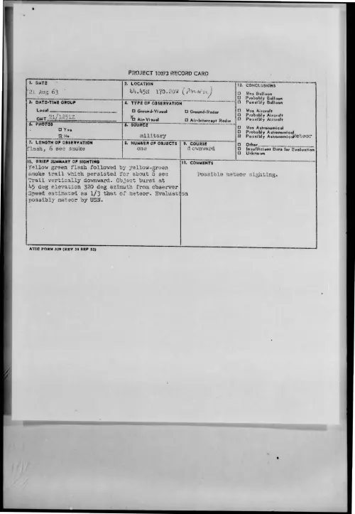 First page of 1963-08-9733248-44-45N170-20W-PACIFIC-