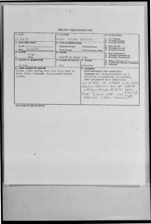 First page of 1963-09-9734534-35-05N152-06W-Pacific-