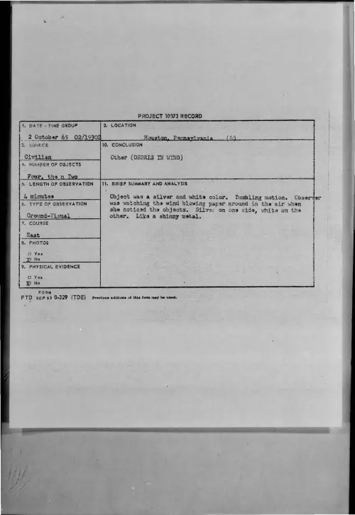 First page of 1965-10-8690593-Houston-Pennsylvania