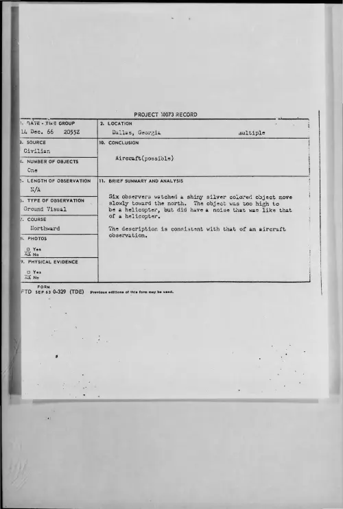 First page of 1966-12-8280612-Dallas-Georgia