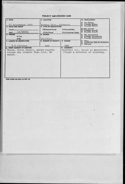 First page of 1957.09 - 7228734 - Kansas City, Missouri