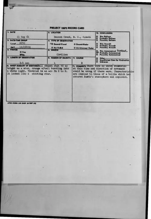 First page of 1961-09-8302562-DawsonCreek-B-C--Canada