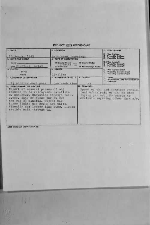 First page of 1962-08-8722983-Baltimore-Maryland