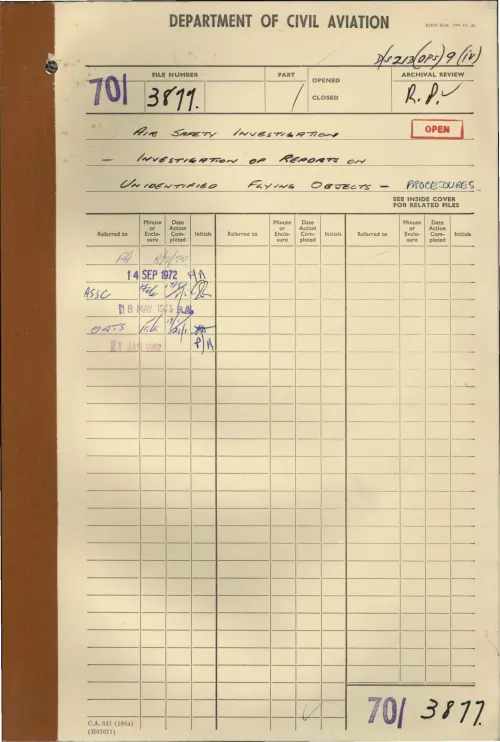 First page of AustralianUFOFiles - J23_1970-3877_Part 1_1706410