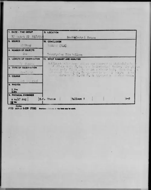 First page of 1953.08 - 6979531 - South-Central France