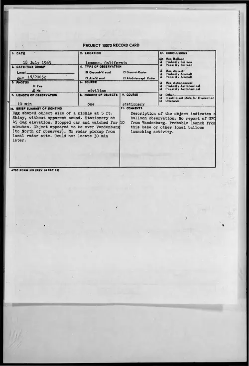 First page of 1963-07-8676684-Lompoc-California