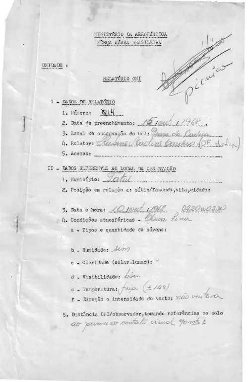 First page of BrazilianUFOFiles - CASO SIOANI 14 Caso SIOANI 014