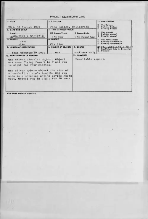 First page of 1957.08 - 6969612 - Paso Robles, California