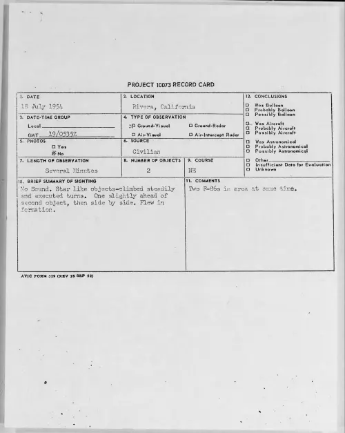 First page of 1954.07 - 8714998 - Rivera, California