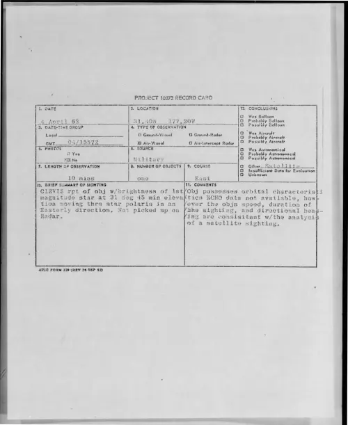First page of 1962-04-8649010-31-40N177-20W