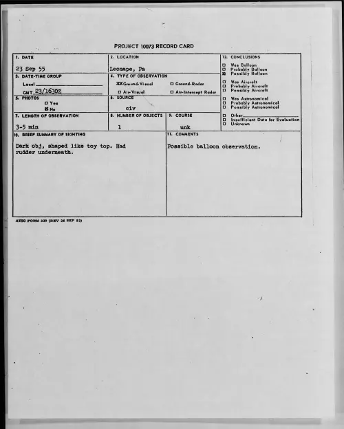 First page of 1955.09 - 7339442 - Leonape, Pa