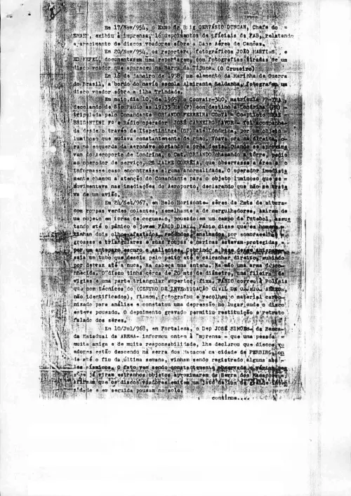 First page of BrazilianUFOFiles - Caso Varig 1954_ENVELOPE_02_CONTEUDO