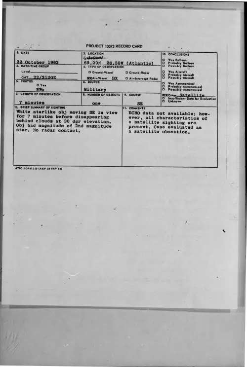 First page of 1962-10-8726581-65-20N28-50W-Atlantic-