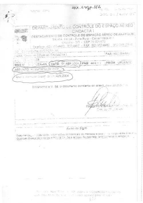 First page of BrazilianUFOFiles - BR_AN_BSB_ARX_640 BR_AN_BSB_ARX_640