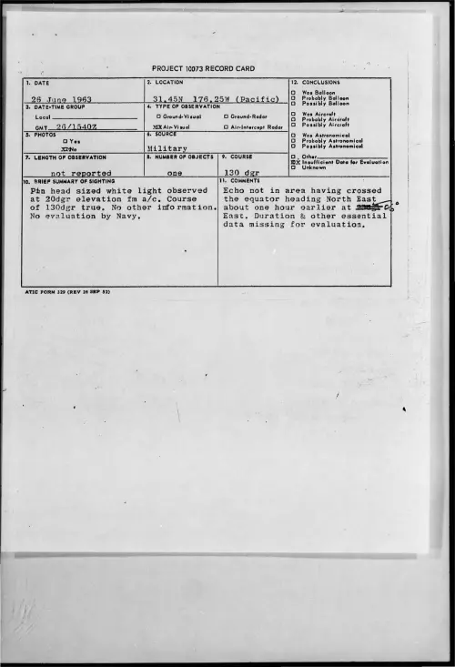 First page of 1963-06-8669874-31-45N176-25W-Pacific-