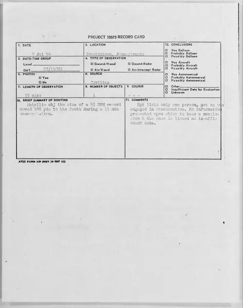 First page of 1959.07 - 8407164 - Houstontown, Pennsylvania